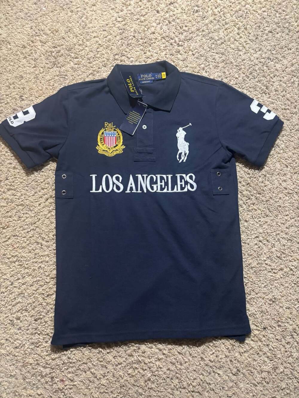 Polo Ralph Lauren Los Angeles Polo Shirt Size M Navy